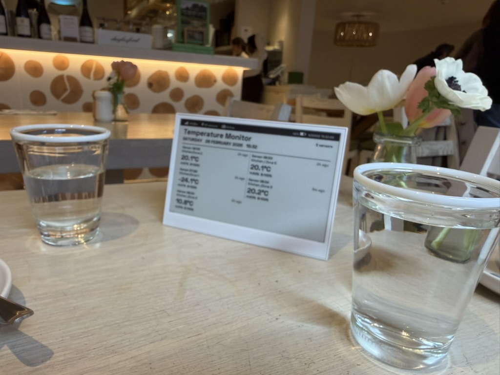 INKdash — temperature monitoring